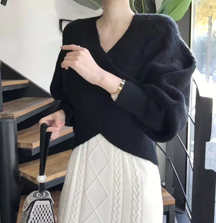 Chic Cross-Knit Sweater