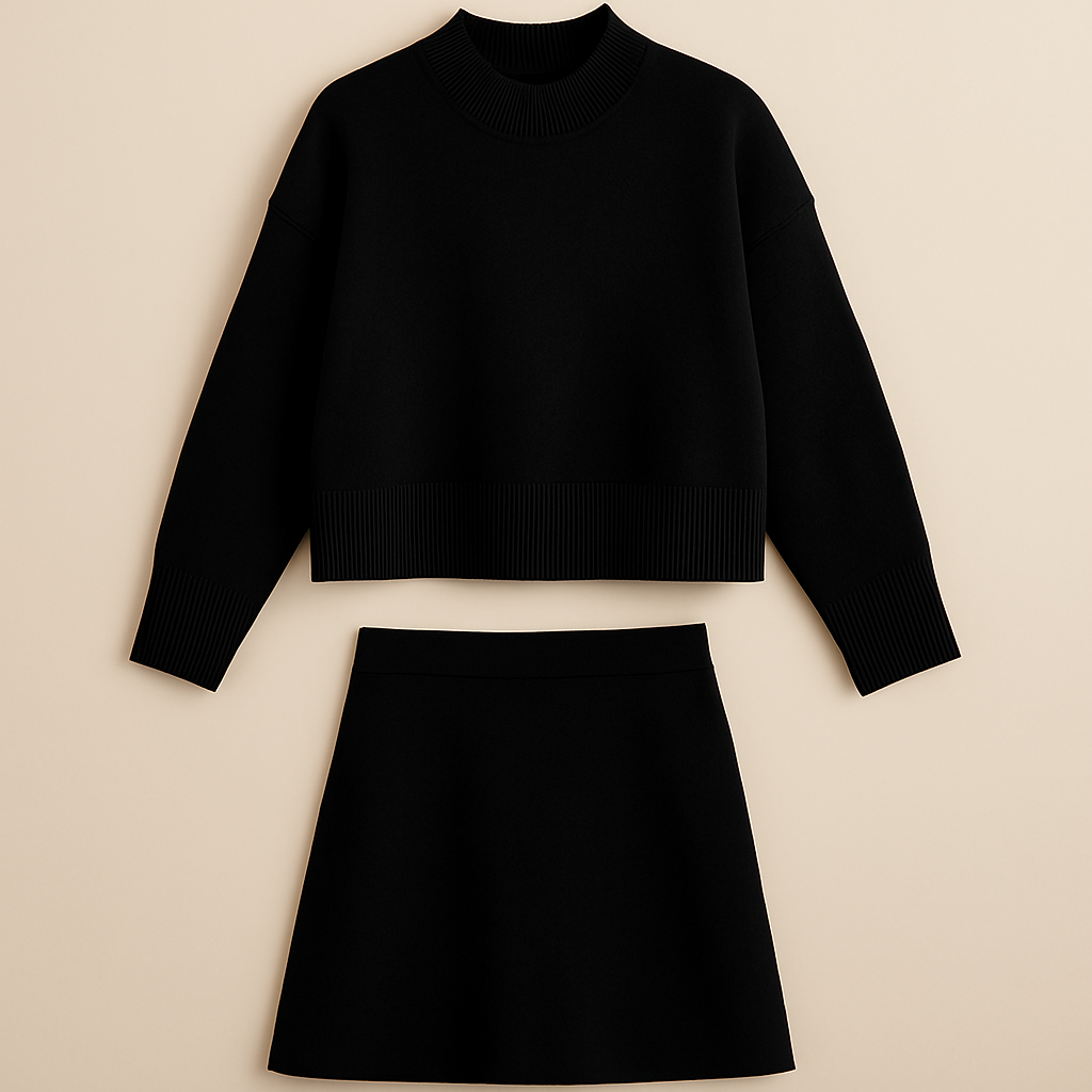 María Two-Piece Set – Sweater & Skirt