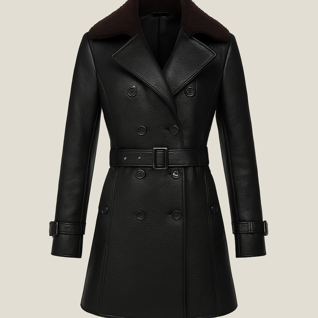 Gloria | Elegant Leather Coat