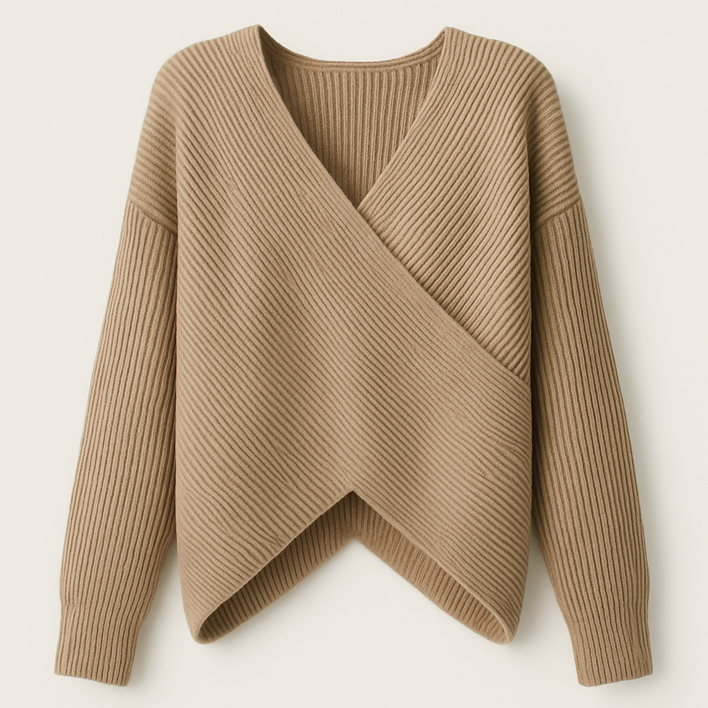 Chic Cross-Knit Sweater