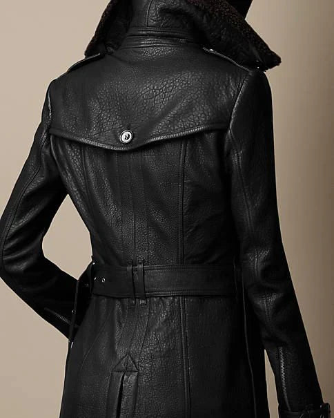 Gloria | Elegant Leather Coat