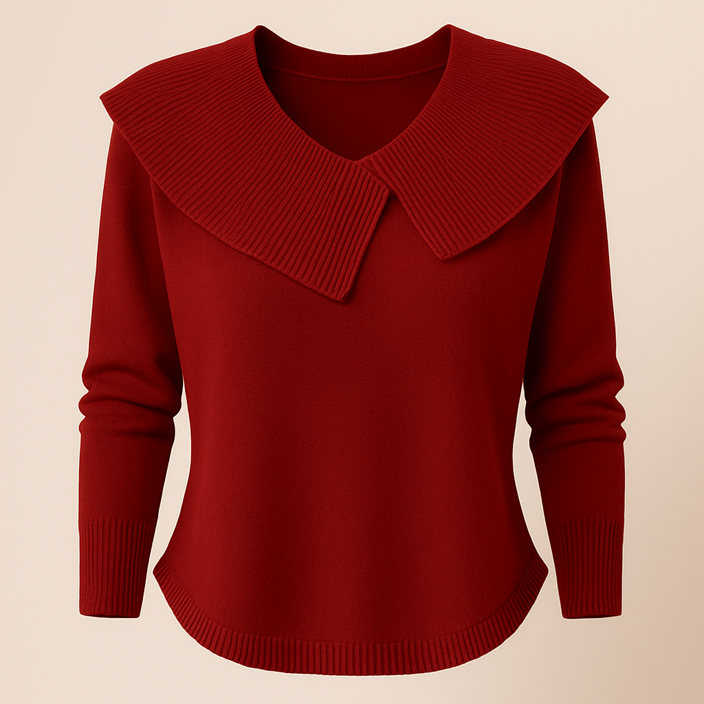 Sabrina – Women's Christmas Sweater with Lapel