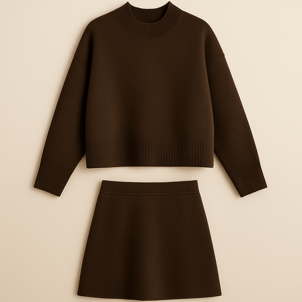 María Two-Piece Set – Sweater & Skirt