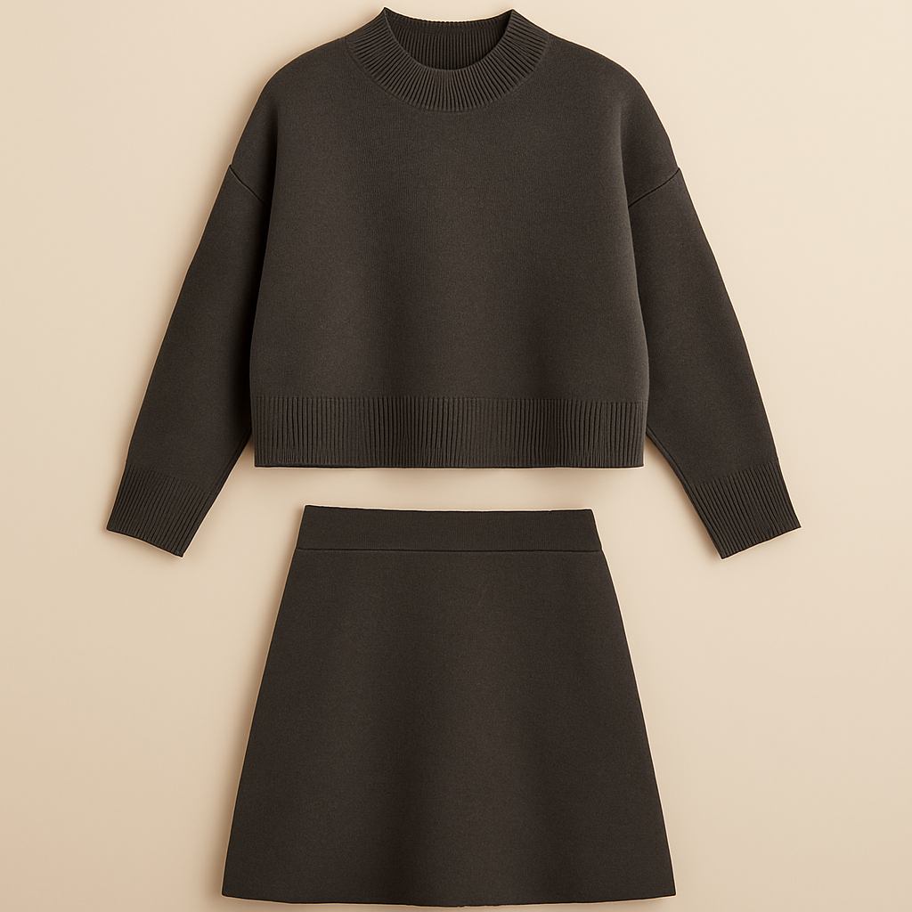 María Two-Piece Set – Sweater & Skirt