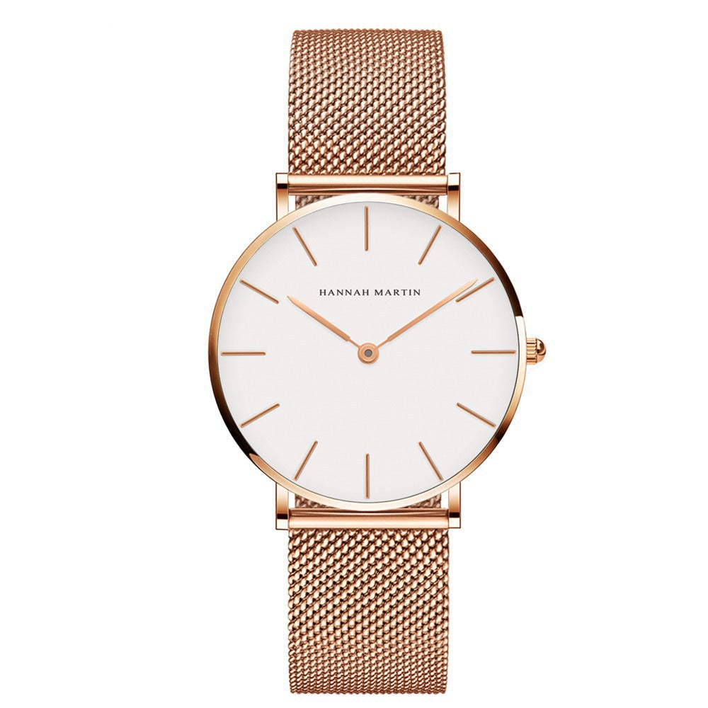 Ultra-Slim Mesh Bracelet Watch for Women
