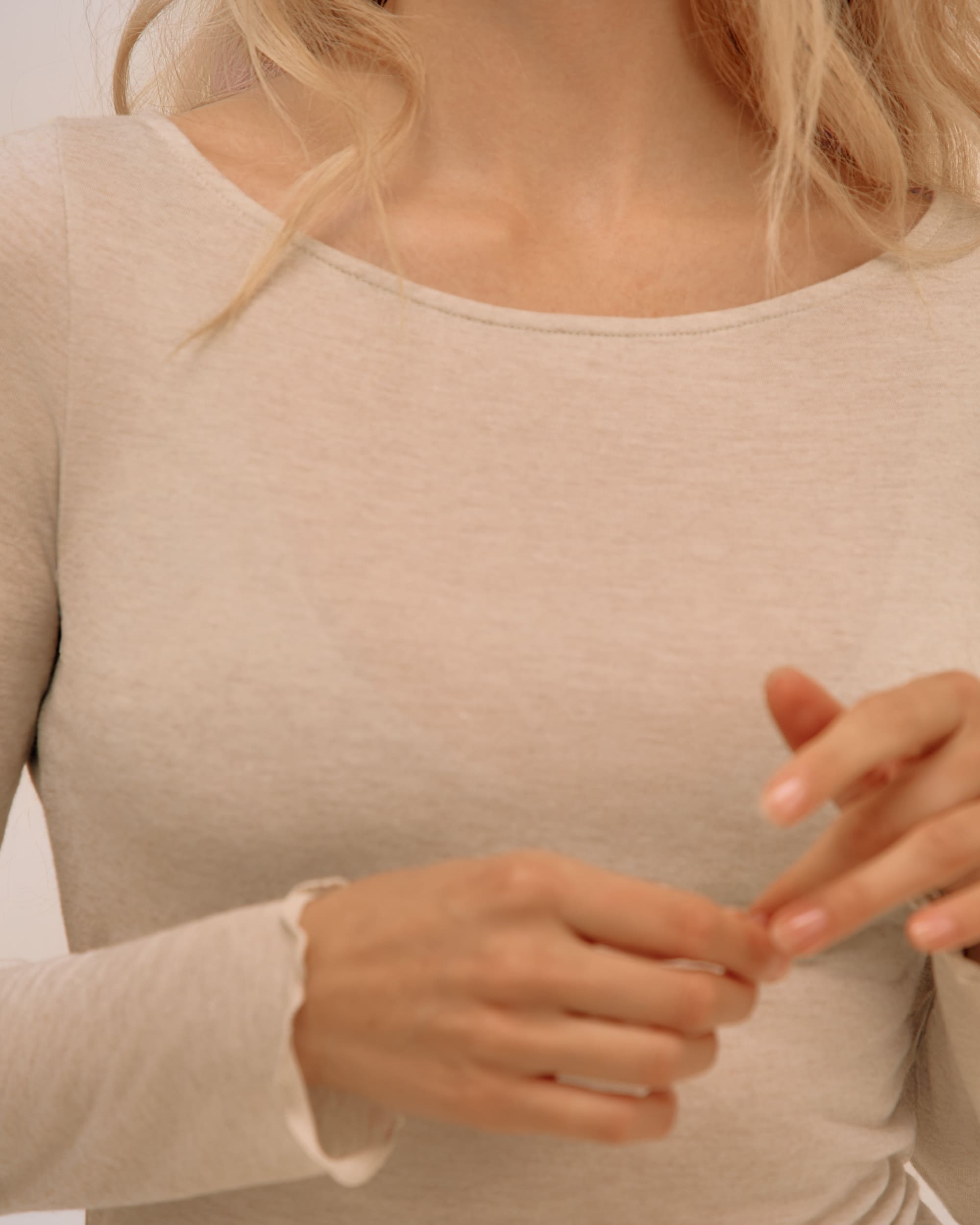 Cashmere Flared Neckline Top