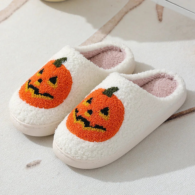 Spooky Pumpkin Slippers – Cozy Halloween Slides