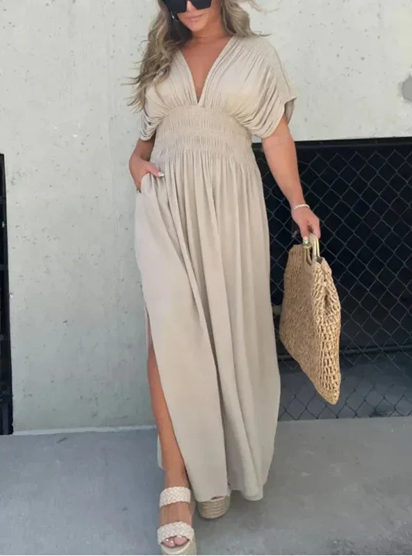 Aifah | Elegant Batwing Maxi Dress