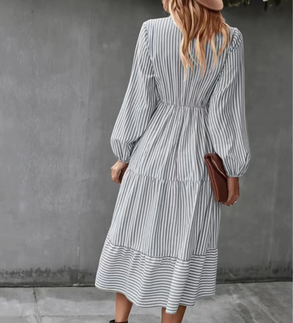 Kaitlyn | Luxe Retro Stripe Maxi Dress