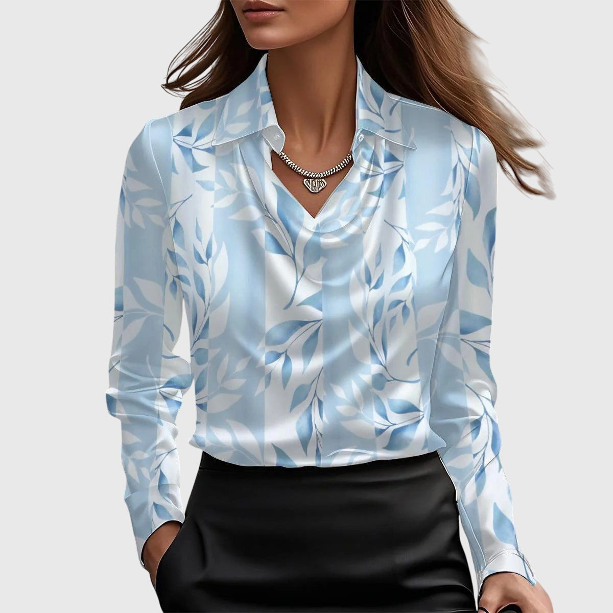 Fiona Elegant Satin Blouse