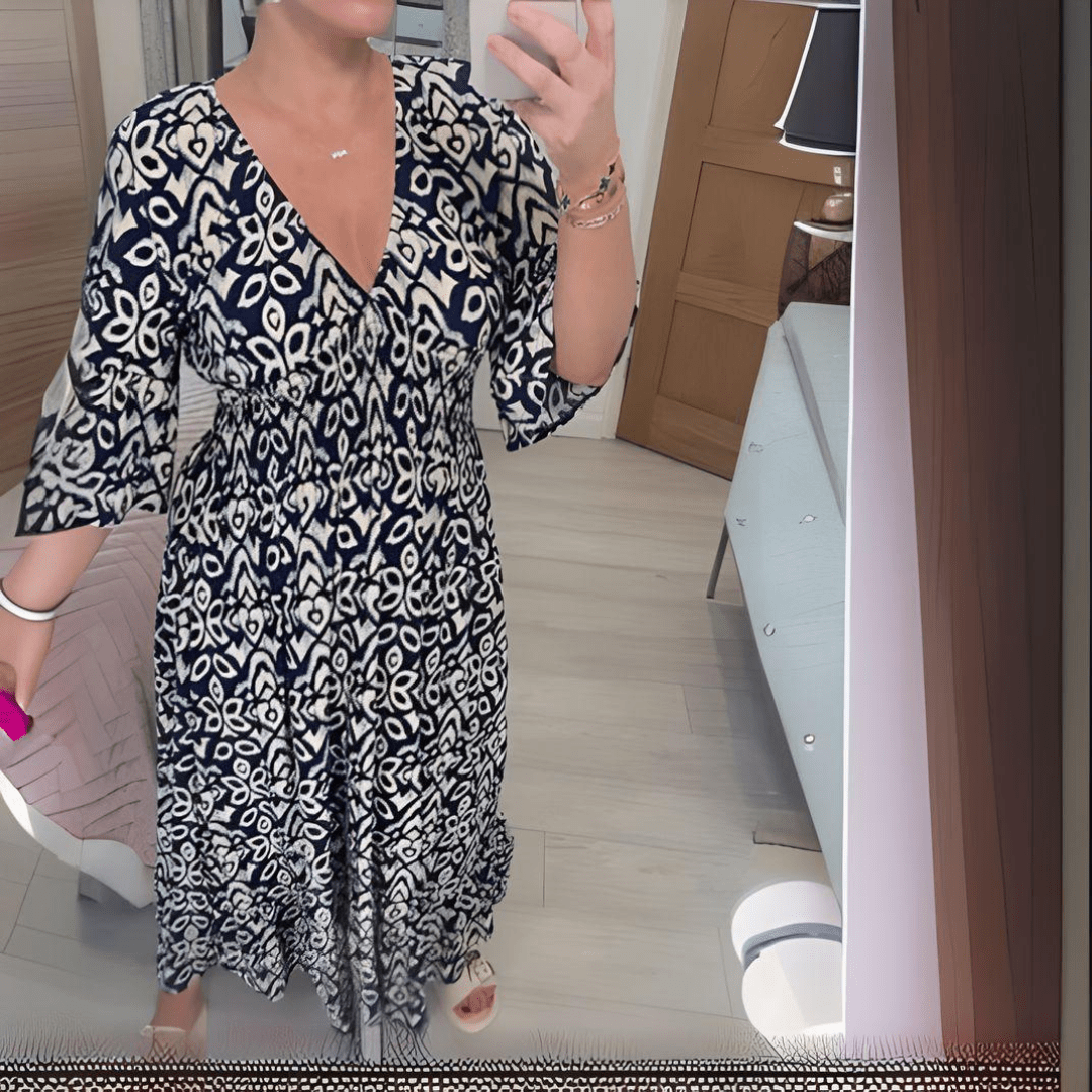 Amara | Luxe Bohemian Print Dress