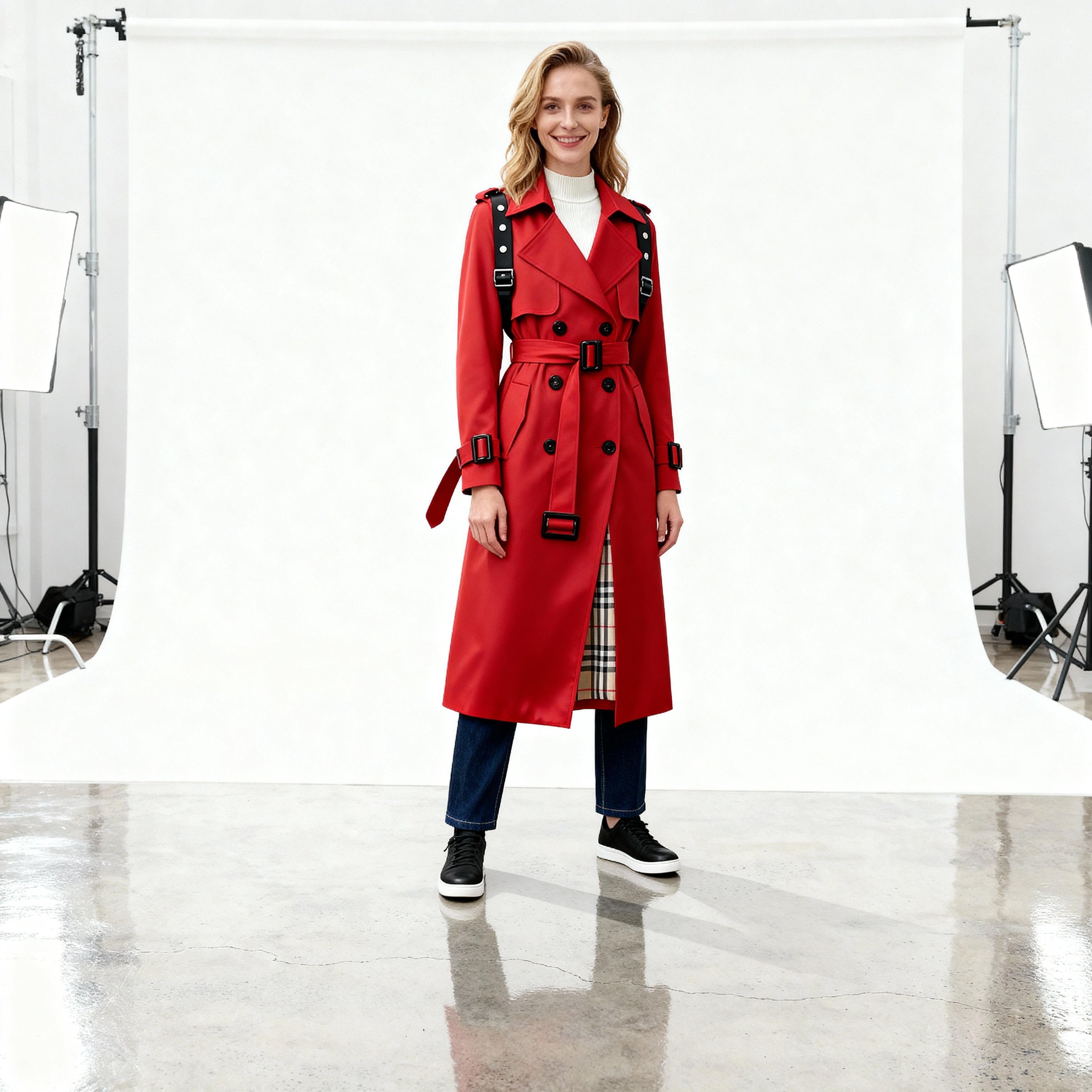 Rose Trench-coat classique