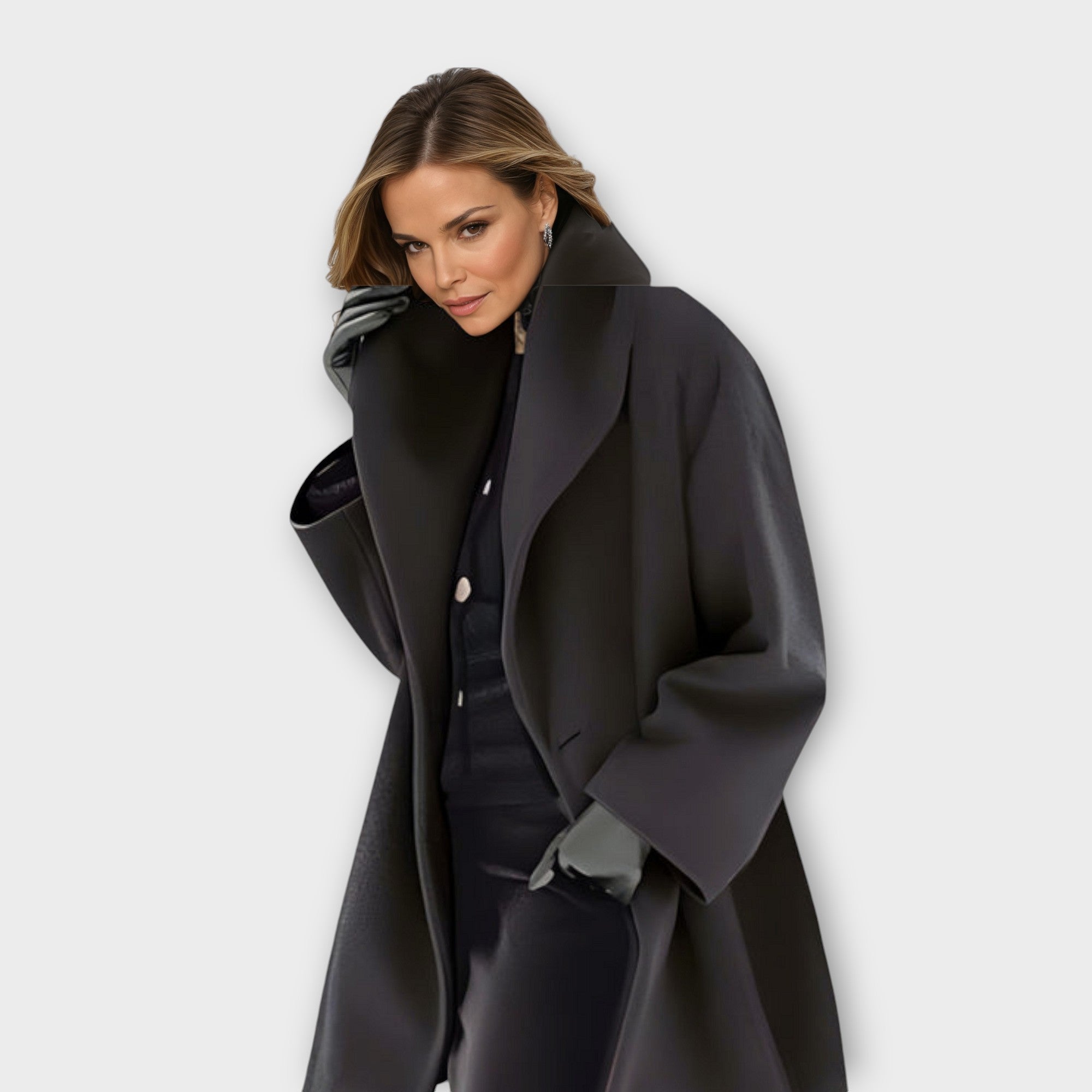 Emy Elegant Mongolian Wool Coat