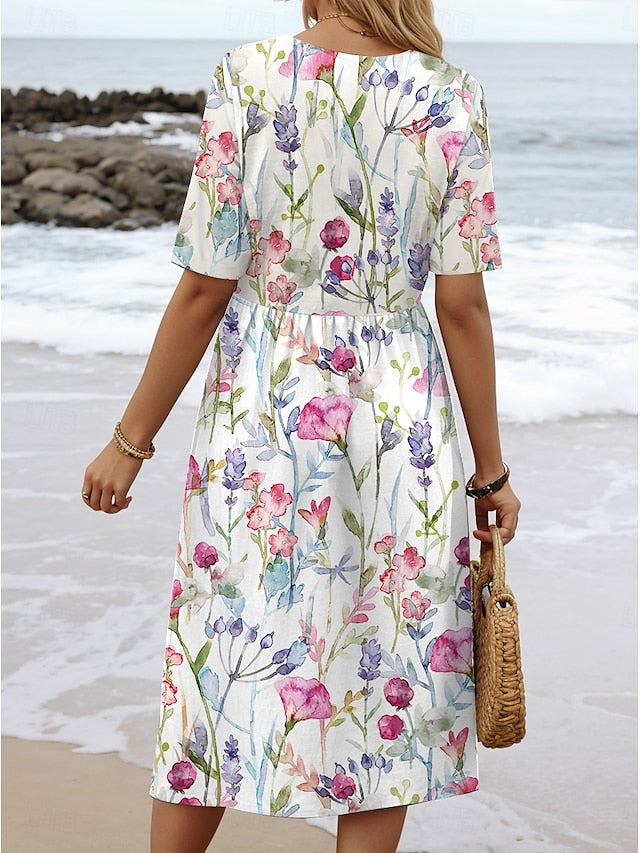 Carlyn | Elegant Floral Midi Dress