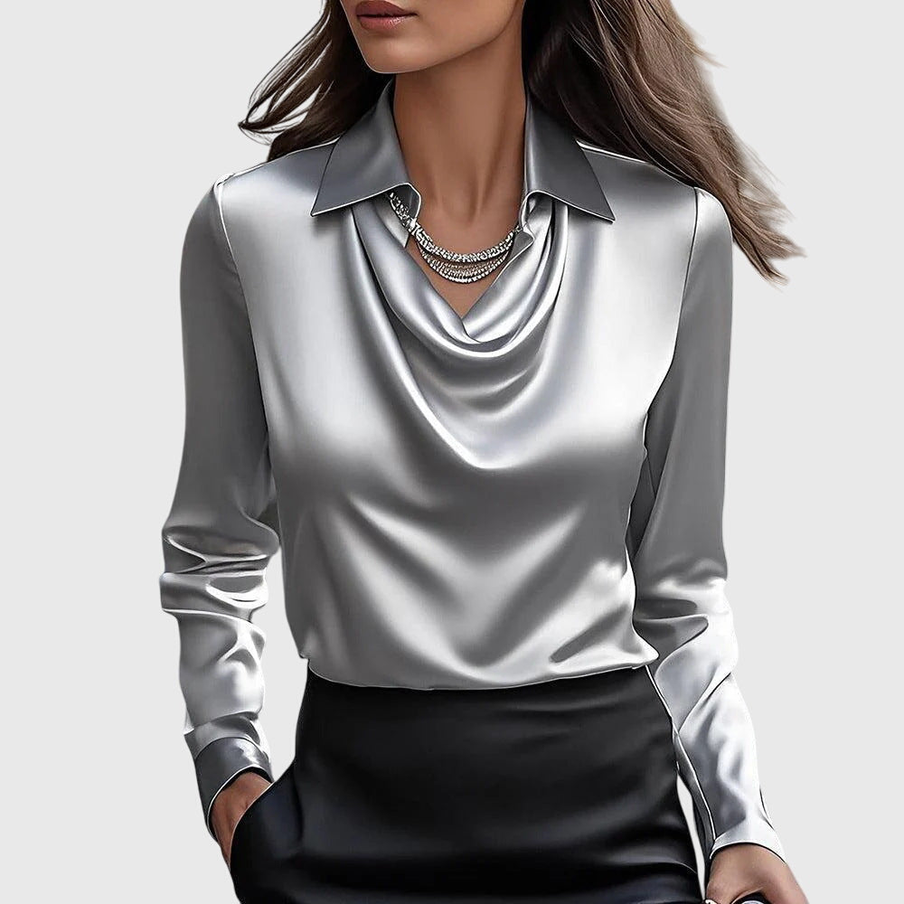 Fiona Elegant Satin Blouse