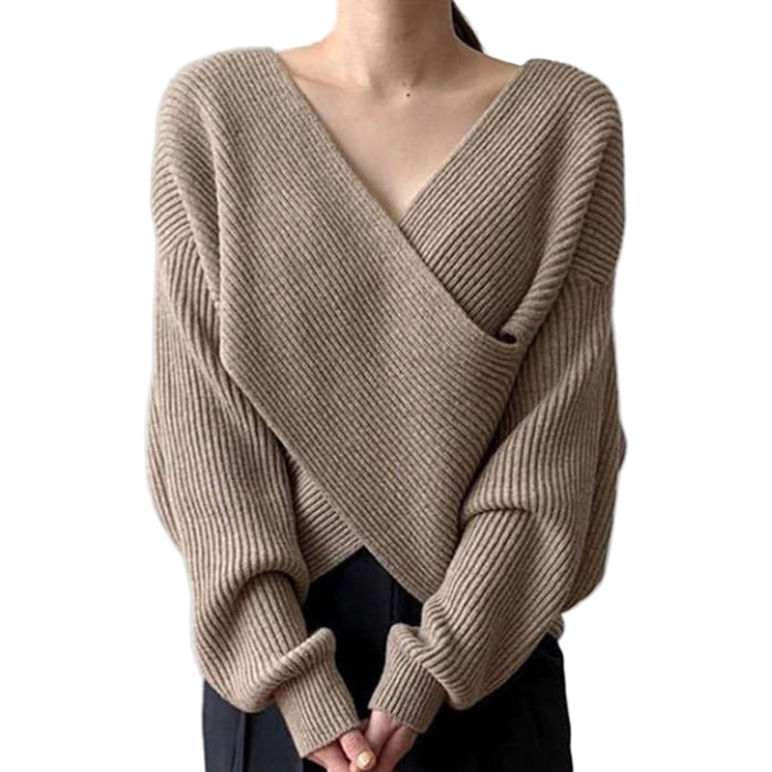 Chic Cross-Knit Sweater