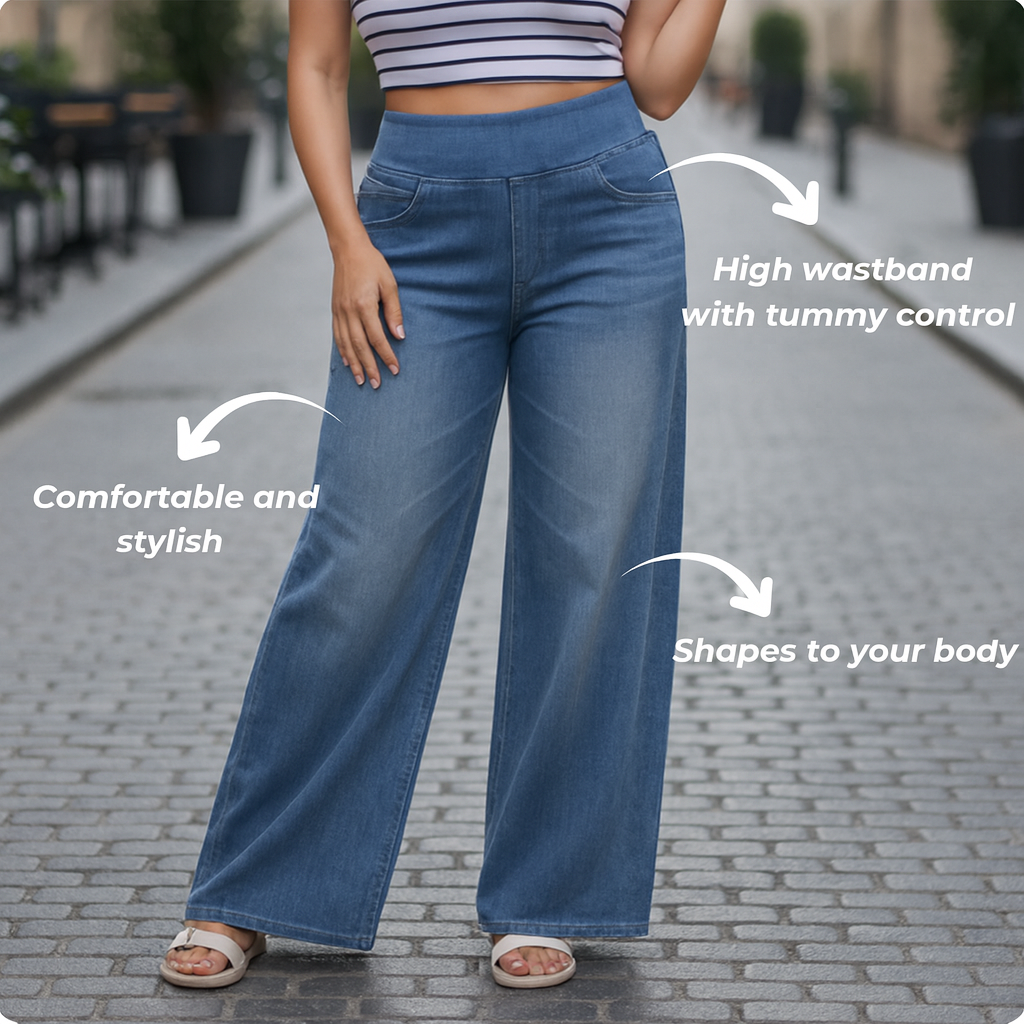 Eva | Elastic High-Waisted Pants