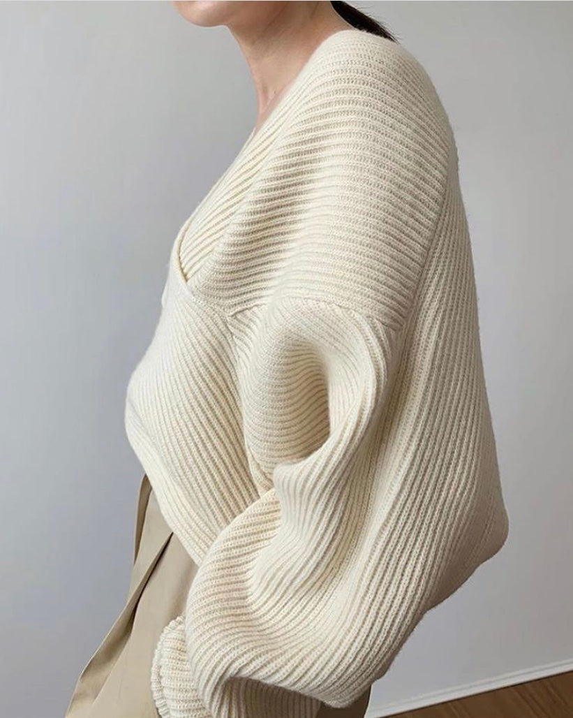 Chic Cross-Knit Sweater