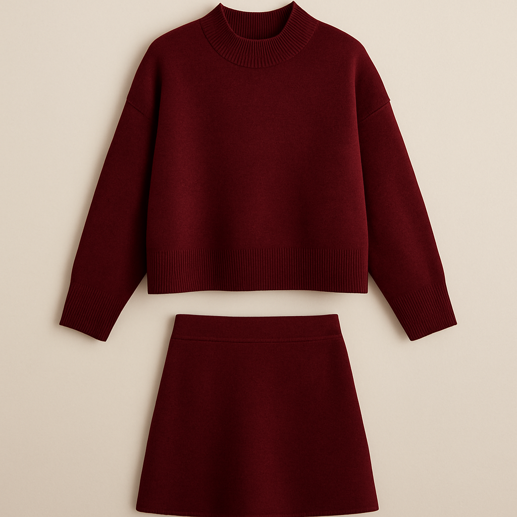 María Two-Piece Set – Sweater & Skirt