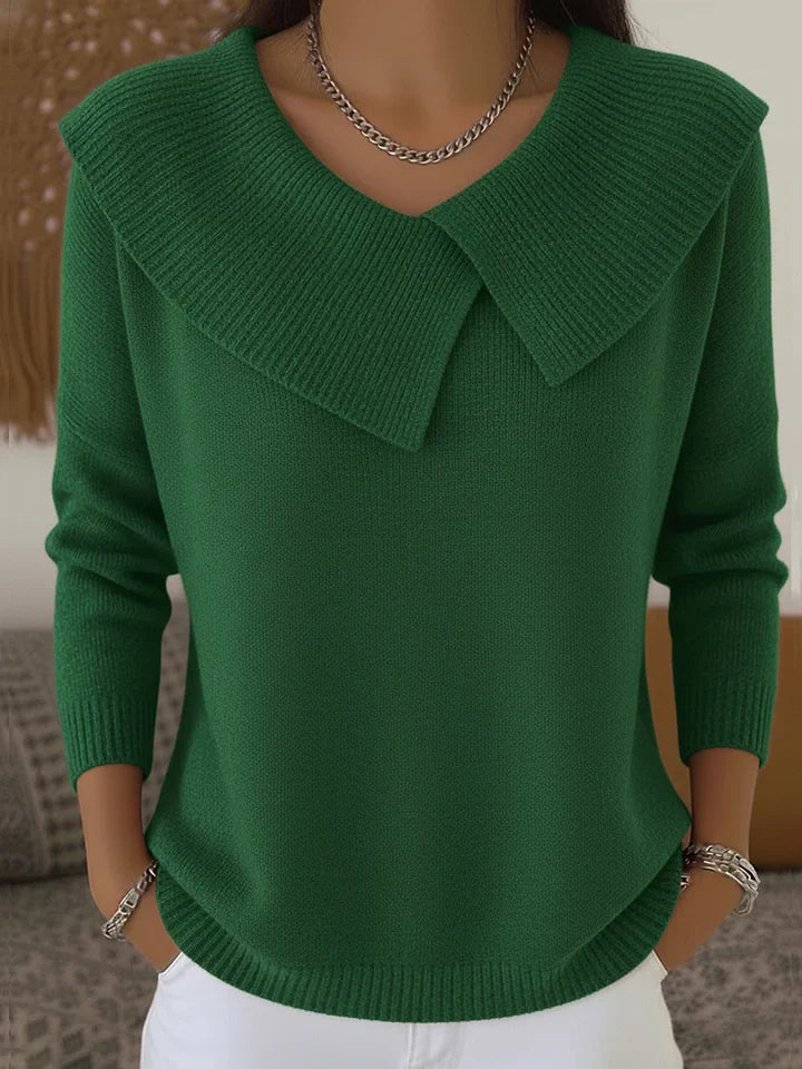 Sabrina – Women's Christmas Sweater with Lapel