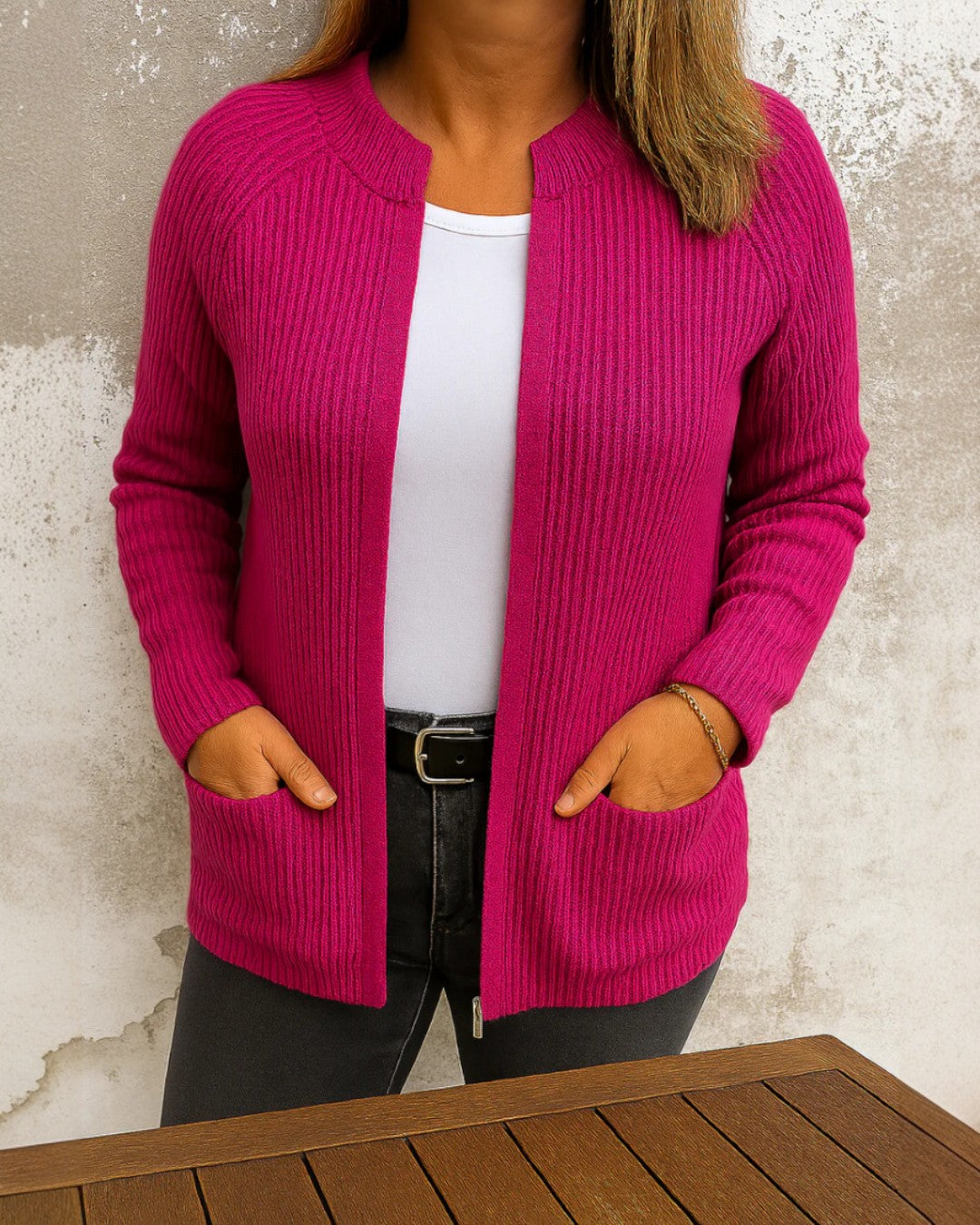 Sophie – Knitted cardigan with zipper