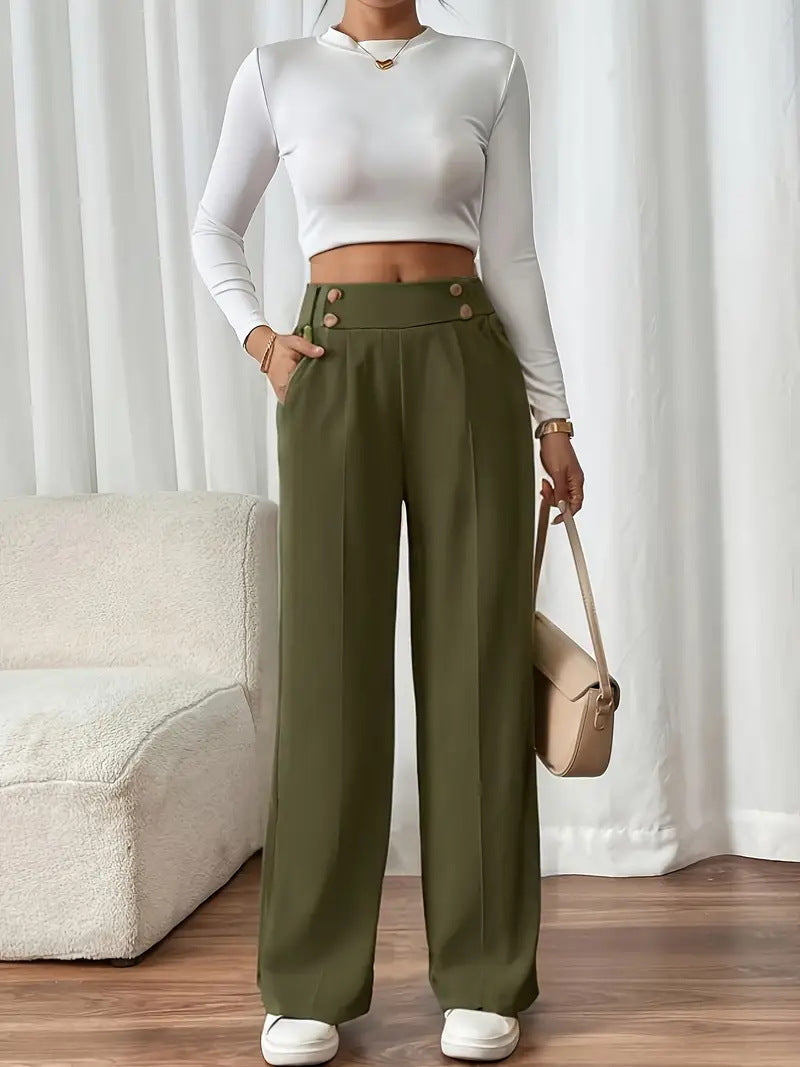 Refined High-Waisted Trousers