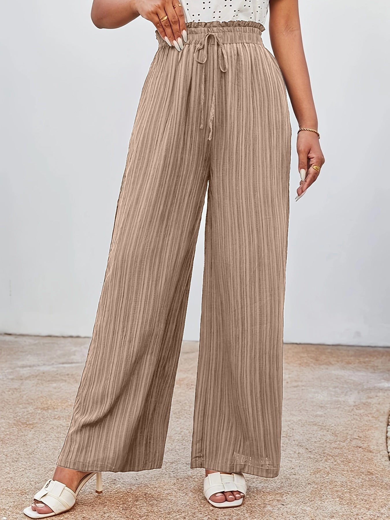 Tailored Woven Trousers with Elasticated Waist