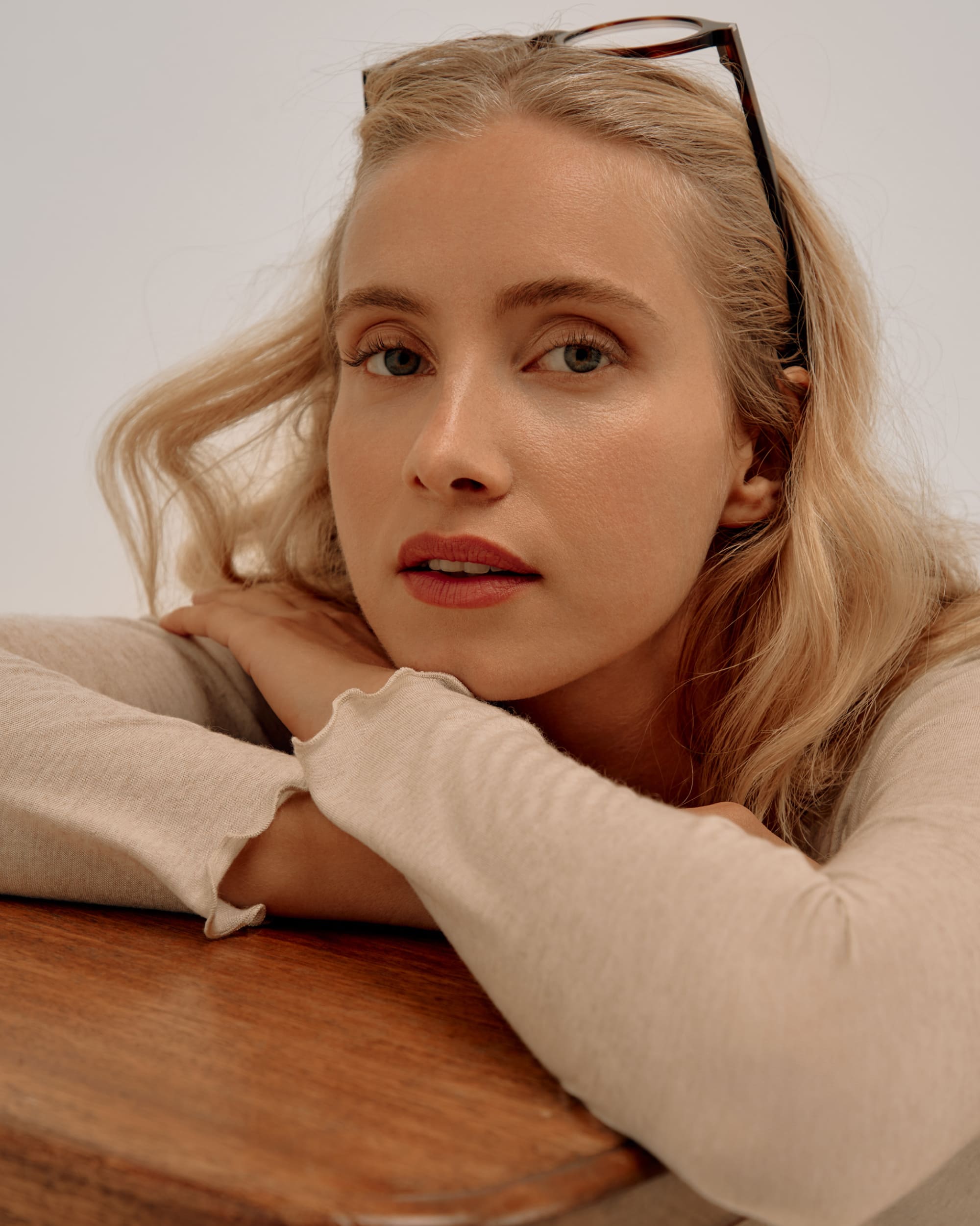 Cashmere Flared Neckline Top