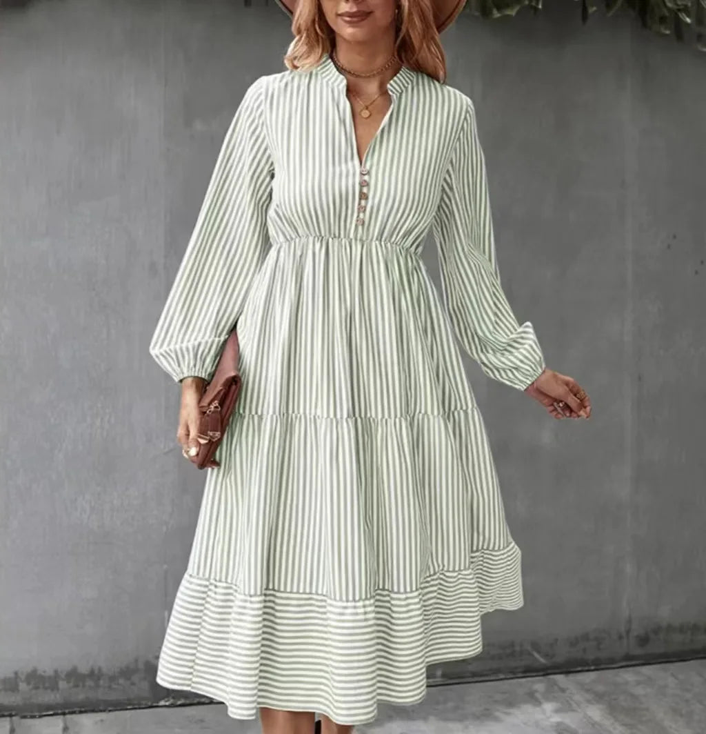 Kaitlyn | Luxe Retro Stripe Maxi Dress