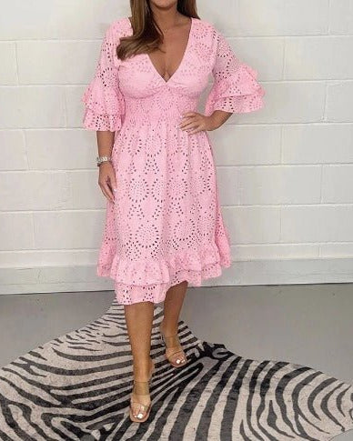 Alba | Elegant Lace Casual Dress