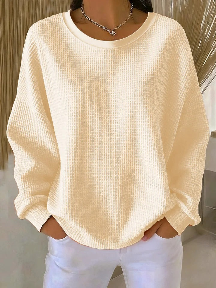The Solienne – Elegant Textured Knit Sweater