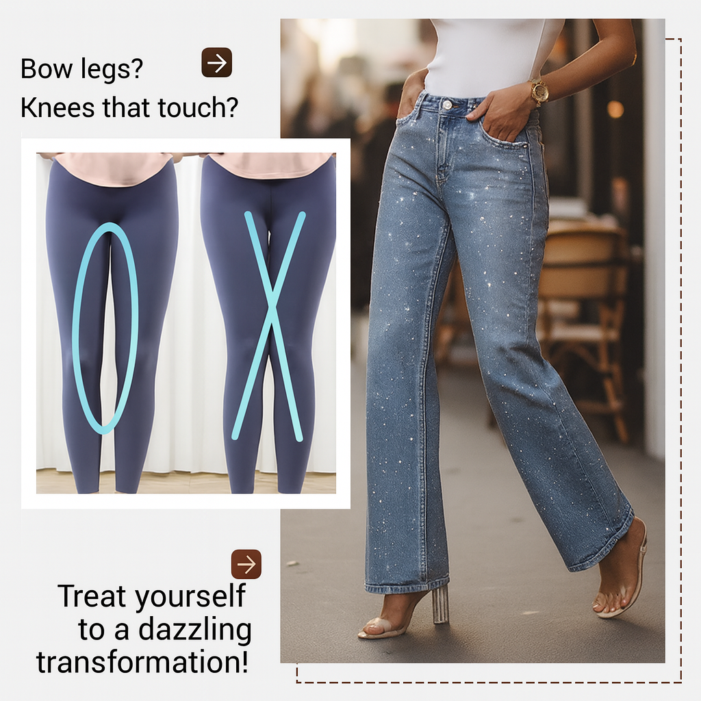 Straight-Leg Jeans Adorned with Crystals