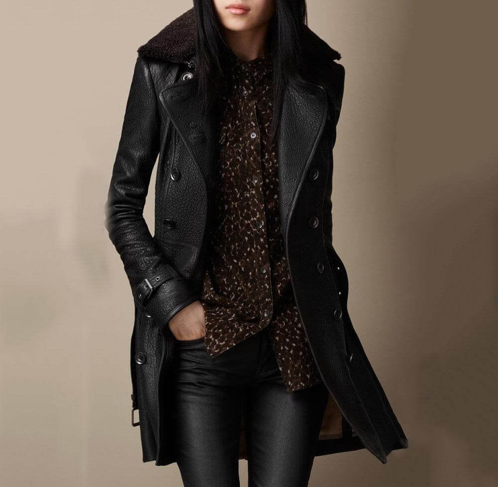 Gloria | Elegant Leather Coat