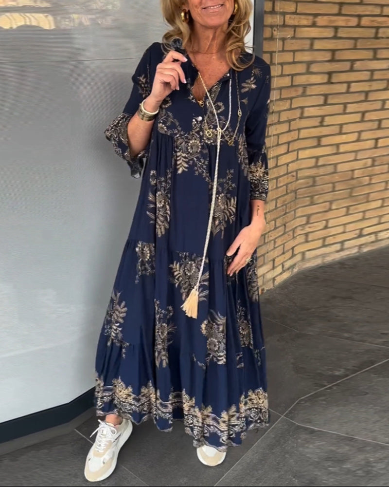 Alaia | V-Neck Elegance Midi Dress