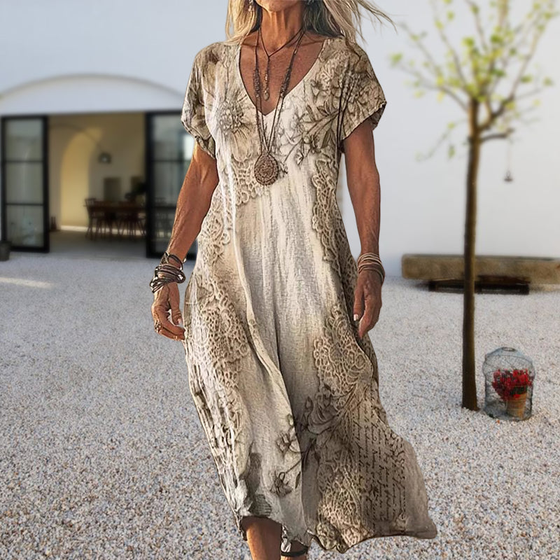 Demitry | Effortlessly Elegant Printed Dress