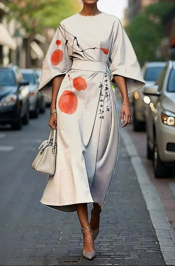 Angelica | Elegant Floral Midi Dress