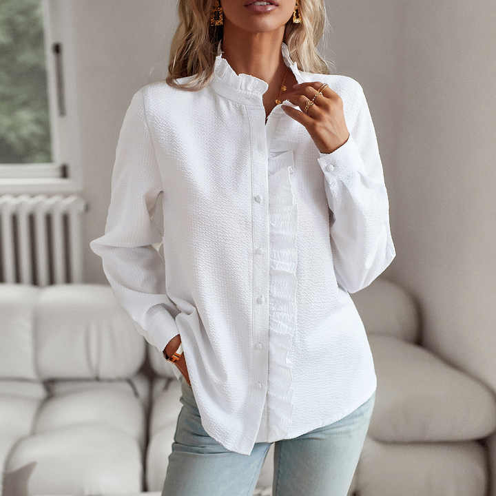 Stylish Polo Blouse with Soft Finish